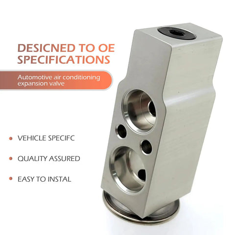 Car AC Expansion Valve Built Tough With Metallic Anti Wear Durability Precise Refrigerant Flow For Consistent Cooling Auto AC Replacement Part Compatible With Jaguar Land Rover Lexus Toyota Camry Silver