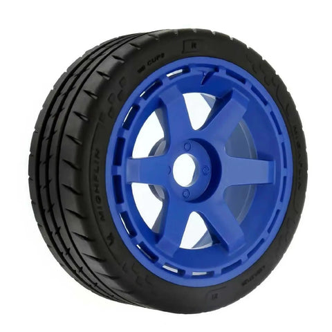 Off Road RC Car Upgrade Tires And Wheel Hex Set 4pcs For 1 To 7 And 1 To 8 Scale Buggies blue beadlock wheel