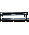 Pro Grade Lawn Stripe Kit For Zero Turn Mowers With 60 And 61 Inch Decks Heavy Duty Grass Roller Striper Delivers Dramatic Light And Dark Turf Striping For IS3100 IS3200 And ISX3300 Series shown in close-up, featuring durable rollers and mounting bracket.
