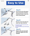Buttery Soft Air Chamber Silicone Nose Pads For Glasses Sunglasses Replacement Kit step-by-step installation guide with illustrations.