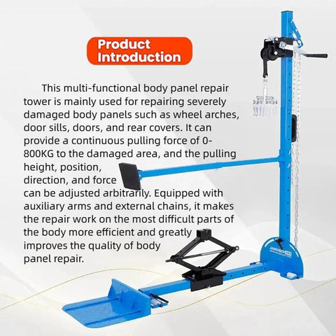 Beefy 1763 Lb Car Dent Puller Tool For Doors Wheel Arches And Body Repairs with adjustable pulling mechanism and chains.