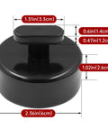 Mapleza Corvette lift puck; black round jack pad with rectangular top knob