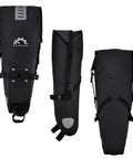 Three views of the 10L Waterproof Bike Saddle Bag With Roll Top Closure, Adjustable Capacity, Universal Fit, Reflective Strips.