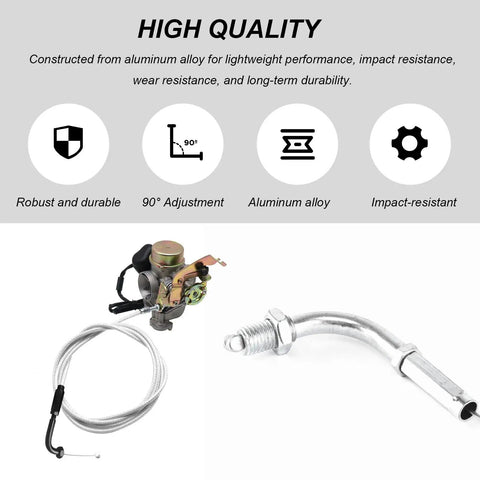 90 Degree Throttle Cable Adjuster Aluminum Alloy For Motorcycle Dirt Bike And Bicycle Clutch Wire Regulator Tool Black Dial In Buttery Throttle Response For Smoother More Linear Acceleration