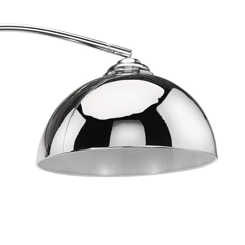 Close-up of chrome adjustable shade for Mid Century Modern Curved Floor Lamp Over Sofa 74 Inch Tall Sleek Chrome Standing Lamp