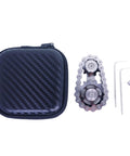Dope Sprocket Linkage Bike Chain Fidget Spinner With Two Gears, Stainless Steel Premium Mechanic Toy For Fingers, Durable Metal Spin Toy Gray Edition With Satisfying Mechanical Chain Sound And Stress Relief, with case and tools