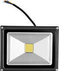 JUDYSSY Led Flood Lights 20W, 3000K Warm White Led Floodlight Outside, 1500-18, showing adjustable metal bracket and wires.