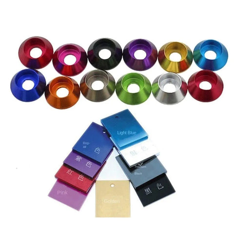 Heavy Duty Aluminum Fender Washers Set Five Pieces Color Aluminum Alloy Cup Head and Cylindrical Head Hardware variety