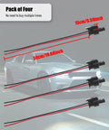 Dodge Charger Side Marker Light Pigtail Connector Wire Harness 2015 To 2023 Beefy Copper Core Wiring pack of four with measurements