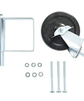 Spring Loaded Gate Wheel Caster For Farm Gates Heavy Duty 5 Inch Aluminum Wheel With Damping in disassembled view
