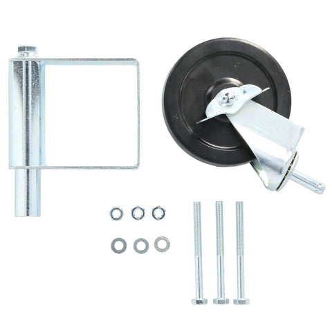 Spring Loaded Gate Wheel Caster For Farm Gates Heavy Duty 5 Inch Aluminum Wheel With Damping in disassembled view
