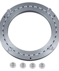 Beefy Heavy Duty Table Bearing Turntable Swivel Base With Smooth 360 Degree Rotation, silver aluminum, clear screws included