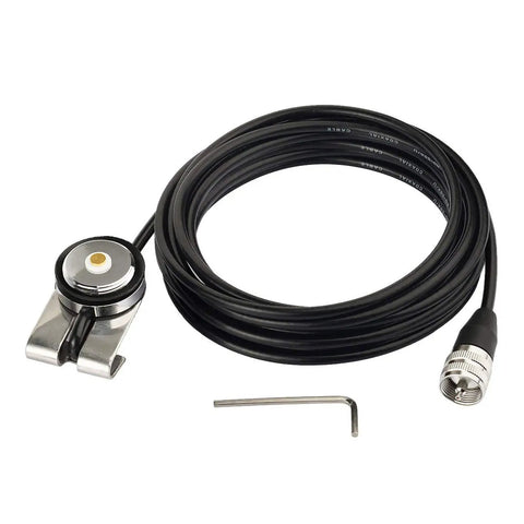 Dual Band Vehicle Ham Radio Antenna For VHF UHF 136 To 174 MHz And 400 To 470 MHz With Lip Mount NMO Bracket and cable