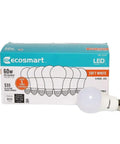 8-Pack 9.7W LED A19 Soft White Non-Dimmable Bulbs, 60W Equivalent, 800 Lumens, Indoor Lighting, Energy Saving packaging with bulb