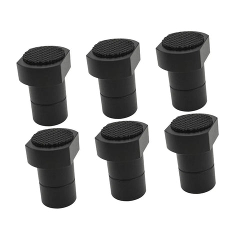 Six Piece Aluminum Bench Dogs Set For Workbench Holes And Track Planing Stop Positioning Plugs Peg Brake Stop Clamp Durable Non Slip 20mm Black Finish