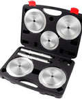 Biltools truck hub seal installer kit in a black case with silver circular discs in multiple sizes and two long driver rods