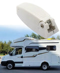 Beefy Heavy Duty RV Door Catch Kit For Trailers Boats And Campers, Push Open Ball Latch above white RV
