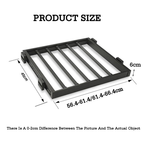 Adjustable Invisible Clothes Drying Rack For Trousers, Space Saving Laundry Organizer, black frame dimensions 56.4-66.4cm x 45cm x 6cm