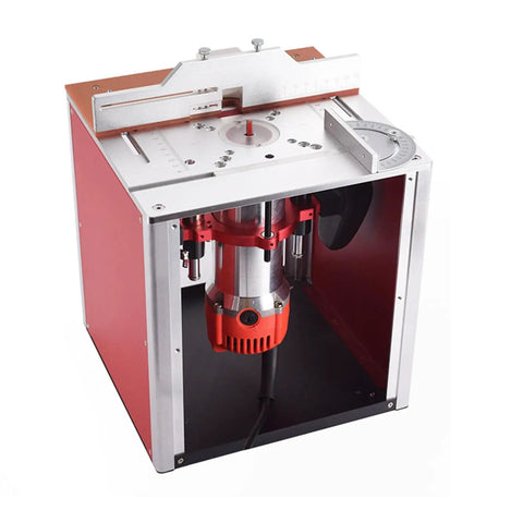 Heavy Duty Aluminum Router Table Insert Plate For Woodworking Engraving And Trimming Machines Quick Install Sliding Base Kit in use.