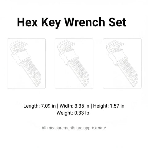 Rock Solid S2 Alloy Steel Hex Key Set With 9 Piece L Shaped Allen Wrenches For Tough Furniture Assembly Bike Repair And Appliance Fixes Without Stripping Screws To Lock Down Your Toolkit, 9-piece set