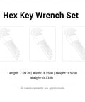 Heavy Duty Hex Key Wrench Set Made From S2 Alloy Steel With L-Shape Design For Furniture Assembly And Bike Repair Plus 9-Piece Tool Kit To Make Any Job A Breeze, 7.09 in