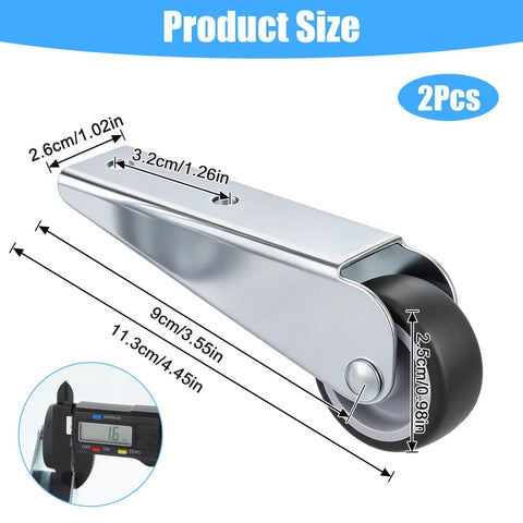 Heavy Duty Vertical Gate Support Track Rollers And Wheels For Smooth Sliding Patio Doors Anti Sag Fence Hardware Two Piece Setup Glides Like Butter Guaranteed, shown with measurements.
