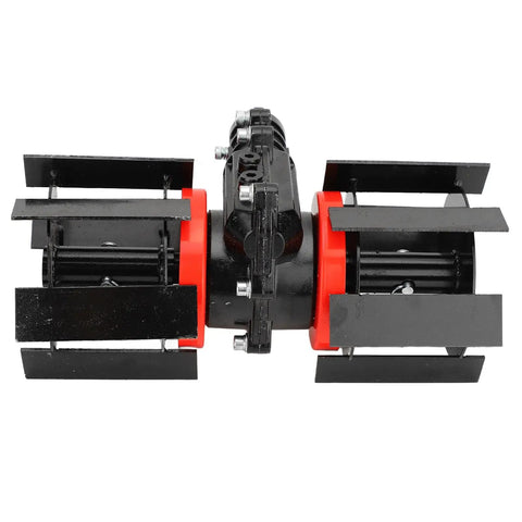 Heavy Duty Universal Disc Harrow For Grass Mowers And Tillers With 9 Teeth Weeding Wheel featuring red and black blades