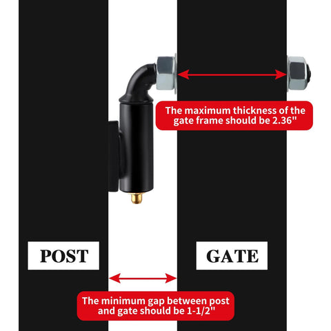 Skelang J bolt heavy-duty gate hinge pair with 1/2 in bolt, black finish