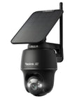 4K Solar Wireless Outdoor Security Camera With 360 Degree Pan Tilt 8MP Color Night Vision 2.4GHz And 5GHz WiFi 6 No Monthly Fee Home Hub Compatible Auto Tracking Wide Coverage Includes 3W Solar Panel