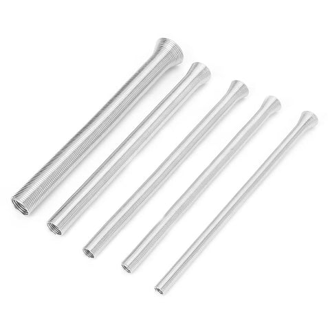 Mingzhe Five Piece Super Elastic Steel Spring Tube Bender for Bending Copper And Aluminum Pipes Durable 21 Cm Length set of 5 benders shown.