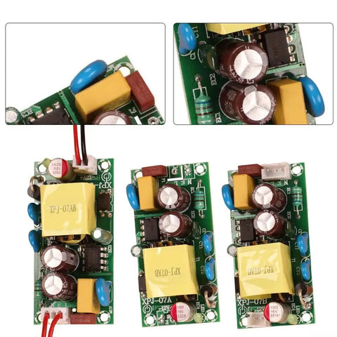 Rock Solid Ac 110 To 240V To 12V Dc Power Supply Bare Board showing compact design, capacitors, and heat dissipation for XPJ 07A and 07B compatibility.