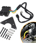 Slight correction Rectifier Move Kit for Ducati 848 1098, includes wiring loom, bracket, and hardware for easy installation.