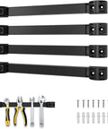 12 Inch Magnetic Tool Holder Strips Set of 4 for Garage Organization PVC Coated Magnetic Storage Bars Wall Mounted Hanging Strip Heavy Duty Easy to Install