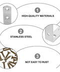 Stainless Steel L Shaped Corner Bracket For Furniture Fixing With Screws, Heavy Duty 90 Degree Angle Plate Bracket, rust-resistant features