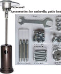 Must Have Hardware Bolt And Nut Set For Patio Heaters Replacement Kit With Galvanized Fasteners visible with wrench and spacers