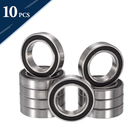 HiPicco 6804-2RS deep groove ball bearings, 20x32x7 mm, chrome steel, double rubber seals, 10 pcs set