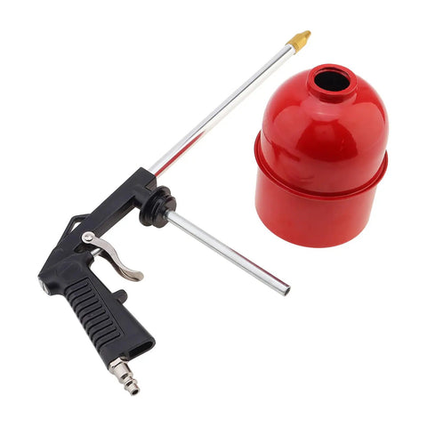 Rugged Pneumatic Cleaning Spray Gun With 6mm Nozzle And 750ml Aluminum Cup for heavy grease and road grime removal.