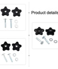 Awesome 10 Piece Set Replacement Handle Knobs For Snow Blower featuring super strong raw material and easy install threaded lock design for rugged winter use, black knobs with bolts and washers