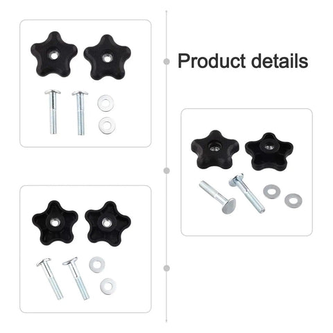 Awesome 10 Piece Set Replacement Handle Knobs For Snow Blower featuring super strong raw material and easy install threaded lock design for rugged winter use, black knobs with bolts and washers