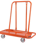 Heavy Duty Plasterboard Mobile Tool Cart With Detachable Deck For Stone And Marble Handling, red steel frame utility vehicle