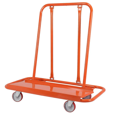 Heavy Duty Plasterboard Mobile Tool Cart With Detachable Deck For Stone And Marble Handling, red steel frame utility vehicle