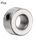 Six Pack 5mm Shaft Lock Collar Set With T5 Lead Screw Lock Ring Stainless Steel 304 With Set Screws 10mm Outside Diameter 5mm Thick