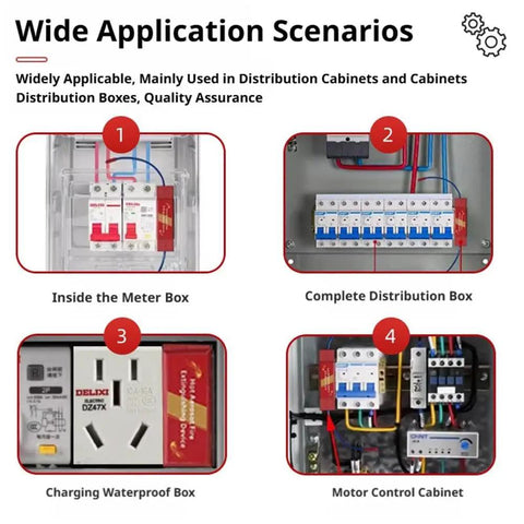 Hassle Free Plug And Play Automatic Fire Suppression System Heavy Duty Aerosol Extinguisher For Electrical Cabinets And Battery Boxes Instant 170 Degree Trigger Dual Nozzles Din Rail Mount 40 Gram Cartridge