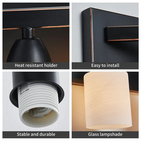 Oil Rubbed Bronze Vanity Light Fixture With White Glass Shade, Modern Wall Sconce For Bathroom, Adjustable Upward Or Downward Mount Over Mirror, Sleek Contemporary Bath Lighting Upgrade