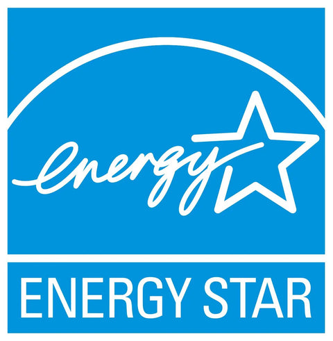 Energy Star logo representing energy efficiency certification for 52 Inch Smart Indoor Ceiling Fan With Low Profile Setup.
