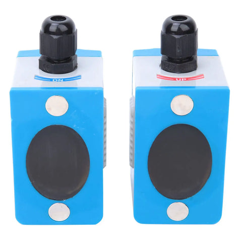 Dead Nuts Accurate Digital Wall Mount Lcd Ultrasonic Flowmeter Tester with isolated RS485 port and analog input, blue housing.