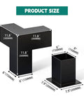 6x6 Pergola Bracket Kit With Powder Coated Carbon Steel Post Brackets, Right Angle Woodworks Hardware, product size dimensions