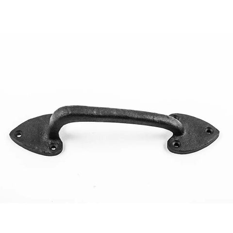 Black Wrought Iron Cabinet Door Pull from Set of 2, 7.5 Inch Drawer Pull for Cabinets and Doors with Matte Black Finish