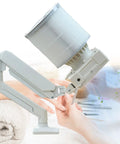 Pro Grade 60W Nail Dust Collector With Serious Suction For Salon And Home Use, adjustable arm, nail dust removal in action