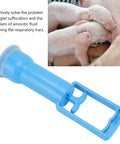 PP Material Piglet Breathing Pump For Newborn Piglets, Easy Use Manual Ventilator For Pig Farm, Sputum Suction And Amniotic Fluid Pumping Device, Rebreather Tool For Livestock Husbandry And Farm Care, blue PP hand pump